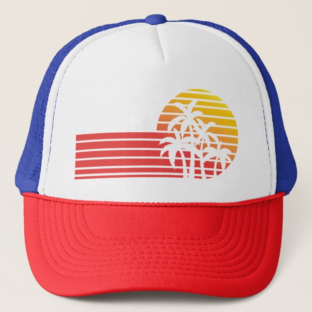 Retro Sunset Trucker Hat (Front)