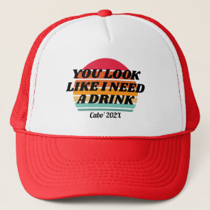 Retro Sunset Vacation 20th 30th 40 Birthday Squad Trucker Hat