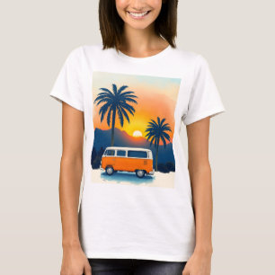 Retro Sunset Van Life Vintage T-Shirt