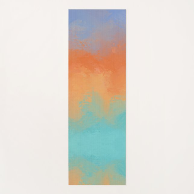 Retro Sunset  Yoga Mat (Front)