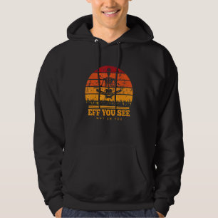 Retro Sunset Yoga Skeleton Eff You See Kay Why Oh Hoodie