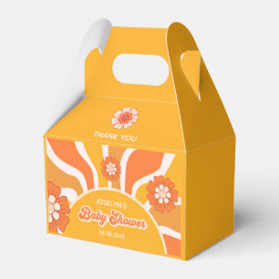 Retro Sunshine 60s Groovy Baby Boy Shower Favour Box