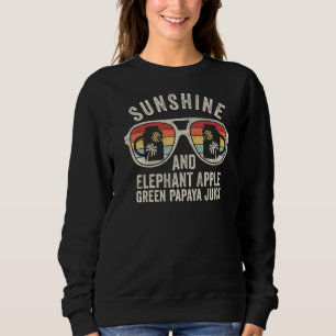 Retro Sunshine And Elephant Apple Green Papaya Jui Sweatshirt