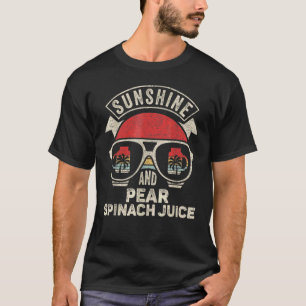 Retro Sunshine And Pear Spinach Juice Summer Men W T-Shirt