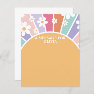 Retro Sunshine First Birthday Time Capsule Message