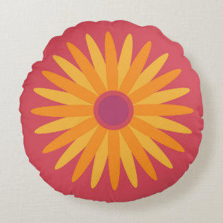 Retro Sunshine Flower Pillow