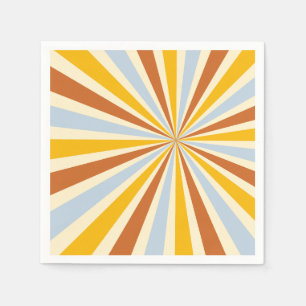 Retro Sunshine Party Theme Napkin
