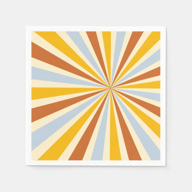Retro Sunshine Party Theme Napkin (Front)