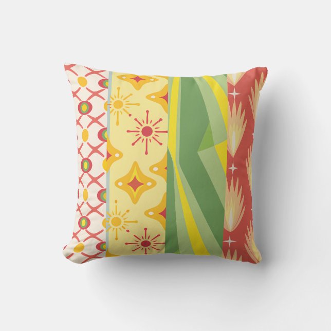 Retro Sunshine Patterns – Bold Colorful  Cushion (Front)