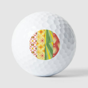 Retro Sunshine Patterns – Bold Colorful Golf Balls