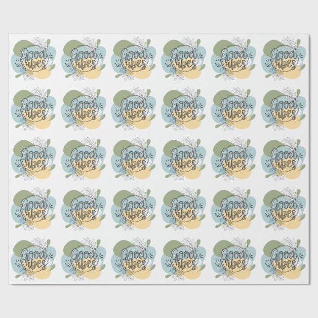 Retro Sunshine Patterns – Bold Colorful  Wrapping Paper (Flat)