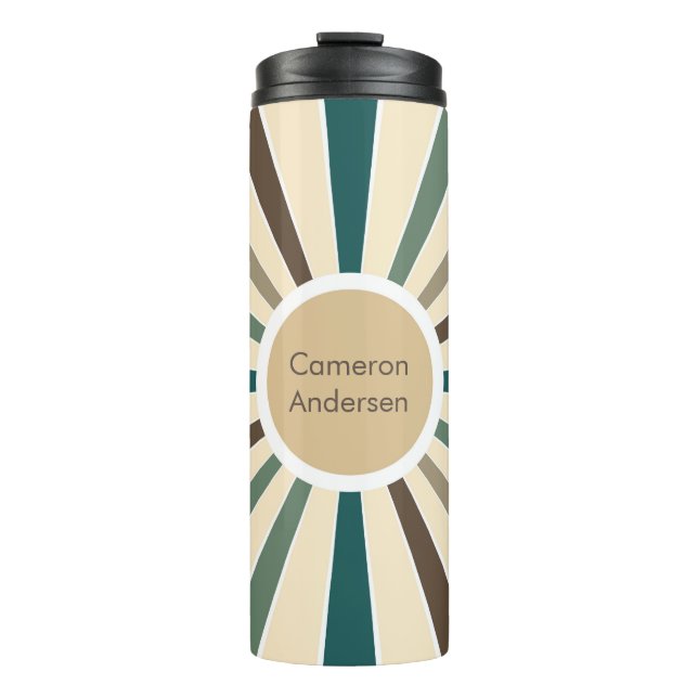 Retro Sunshine Personalised Party Favour Custom  Thermal Tumbler (Front)
