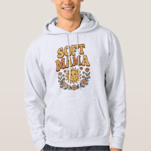 Retro Sunshine Soft Mama PNG - Vintage Daisy Flora Hoodie