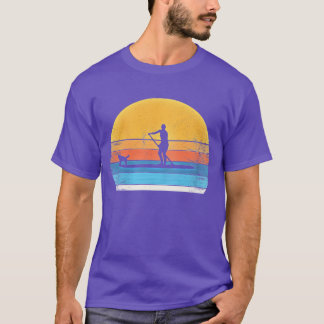 Retro Sup Dog For Surfing Dogs Gift funny vintage T-Shirt