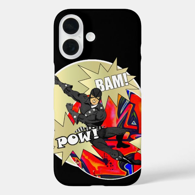 Retro superhero character Case-Mate iPhone case (Back)