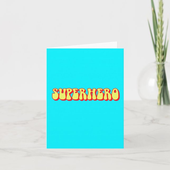 Retro Superhero Holiday Card (Front)