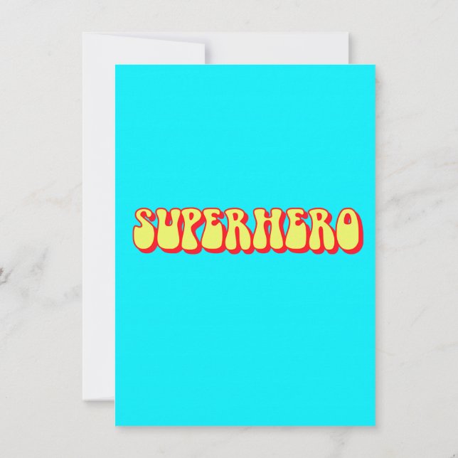 Retro Superhero Invitation (Back)