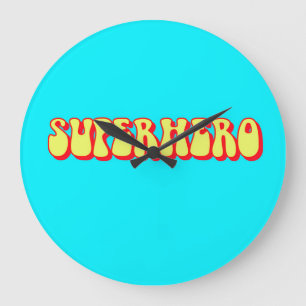 Retro Superhero Large Clock