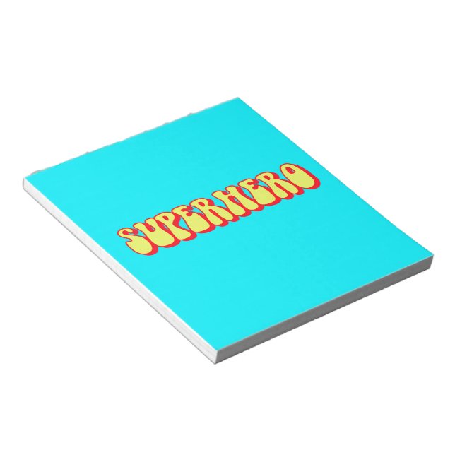 Retro Superhero Notepad (Angled)