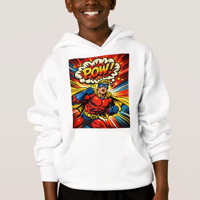 Retro Superhero POW! Comic Book Pop Art (Front)