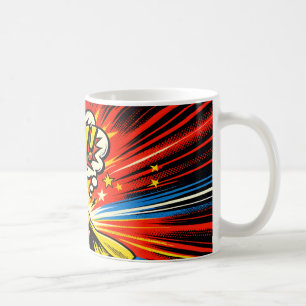 Retro Superhero POW! Comic Book Pop Art Coffee Mug