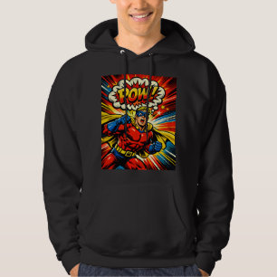 Retro Superhero POW! Comic Book Pop Art Hoodie