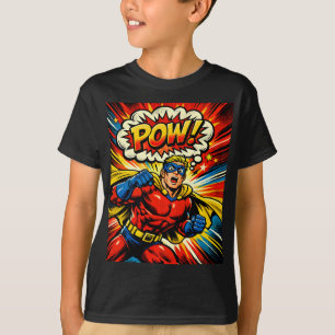Retro Superhero POW! Comic Book Pop Art T-Shirt