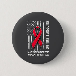 Retro Suprt Squad Marfan Syndrome Awareness  6 Cm Round Badge