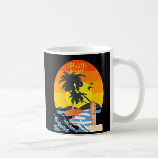 Retro Surf and Sand  Coffee Mug (Right)