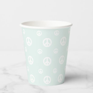 Retro Surf Hippie Peace Sign Birthday Paper Cups