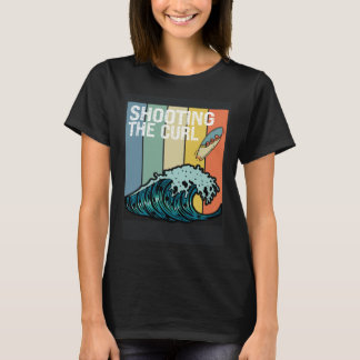 Retro Surf  Shooting the Curl Surfing Enthusiast T-Shirt