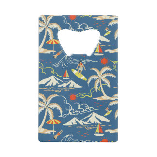 Retro Surf Tropical Pattern