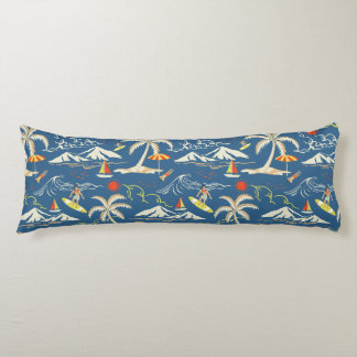 Retro Surf Tropical Pattern Body Cushion