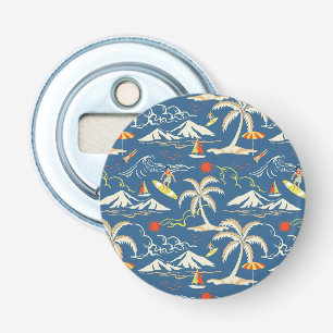 Retro Surf Tropical Pattern Bottle Opener