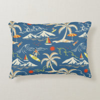 Retro Surf Tropical Pattern