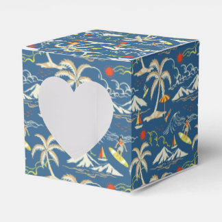Retro Surf Tropical Pattern Favour Box