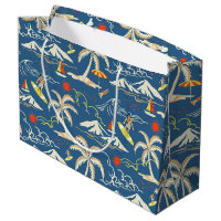 Retro Surf Tropical Pattern