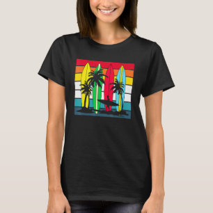 Retro Surfboard Surf Surfer Water Sport Tropical S T-Shirt