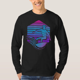 Retro Surfboard Surfer Synthwave Surf 80s Vaporwav T-Shirt