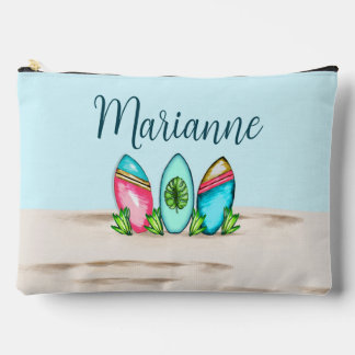 Retro Surfboards, Pink,  Accessory Pouch