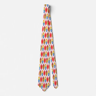 Retro Surfboards Pink Hibiscus Tie