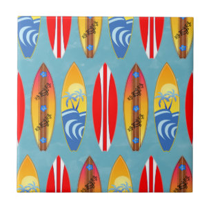 Retro Surfboards Tile