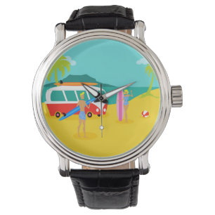 Retro Surfer Couple Watch