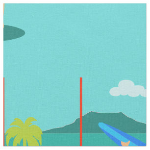 Retro Surfer Dude Fabric