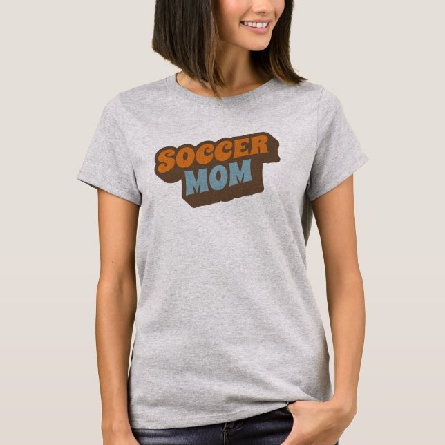 Retro surfer style soccer mum T-Shirt (Front)