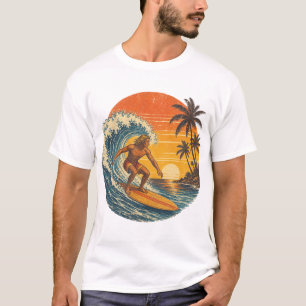 Retro Surfer Sunset Graphic Men's T-Shirt