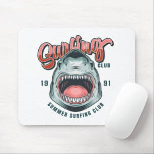Retro Surfing Club Vintage Graphic Tee Mouse Mat