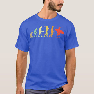 Retro Surfing Evolution Gift For Surfers  T-Shirt