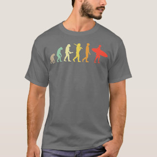 Retro Surfing Evolution Gift For Surfers  T-Shirt