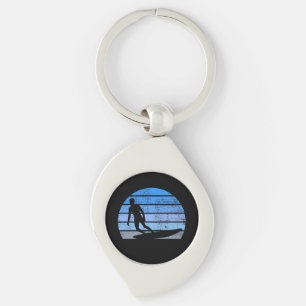 Retro Surfing Key Ring